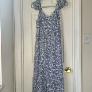 Japna Blue and White Maxi Dress